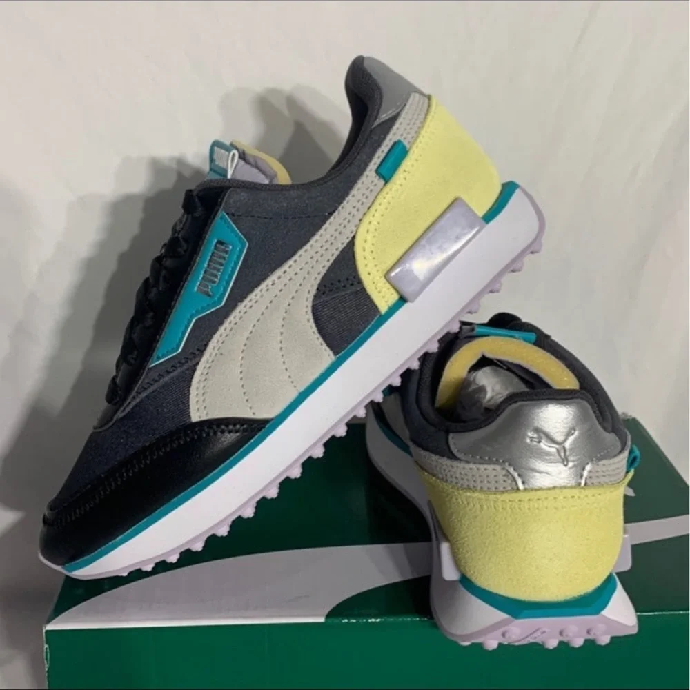 Puma Future Rider Galaxy Blue Black White Shoes New Womans Sizes - Picture 6 of 7